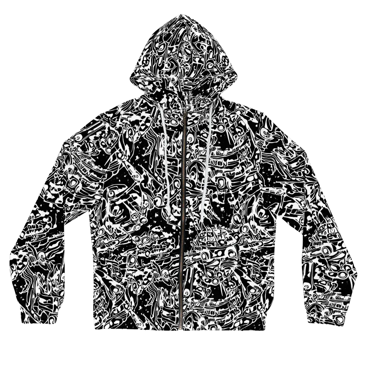 Ink Uprising on Women's Full-Zip Hoodie — Front