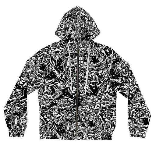 Ink Uprising on a Women's Full-Zip Hoodie