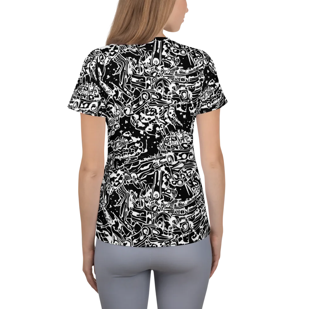 Ink Uprising on Women's Athletic T-Shirt — Back