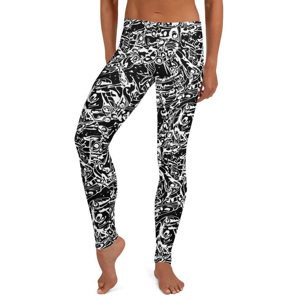 Ink Uprising on Leggings — Front
