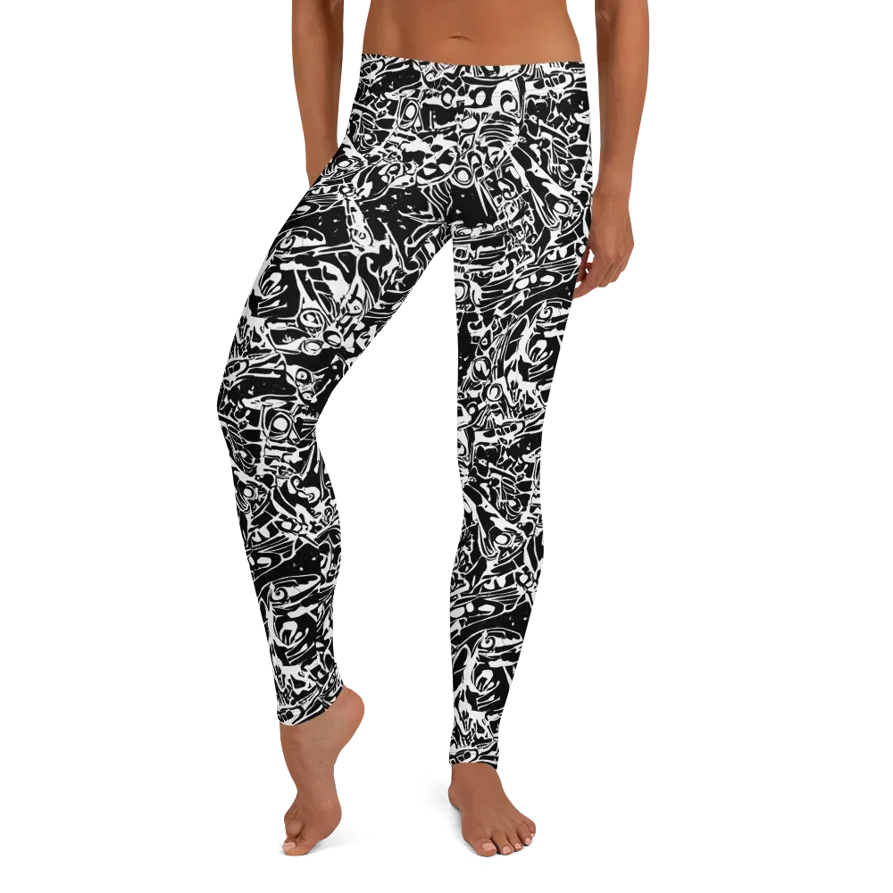 Ink Uprising on Leggings — Front