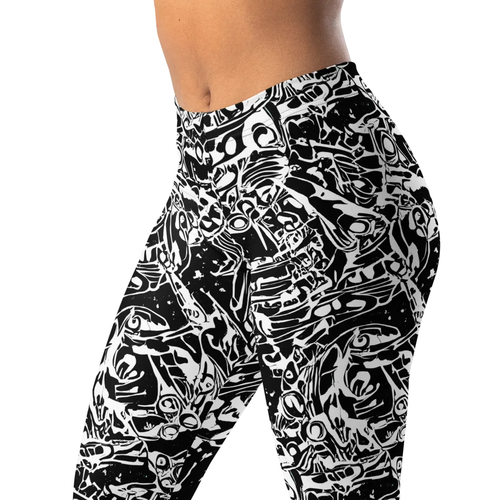 Ink Uprising on Leggings — Left Front