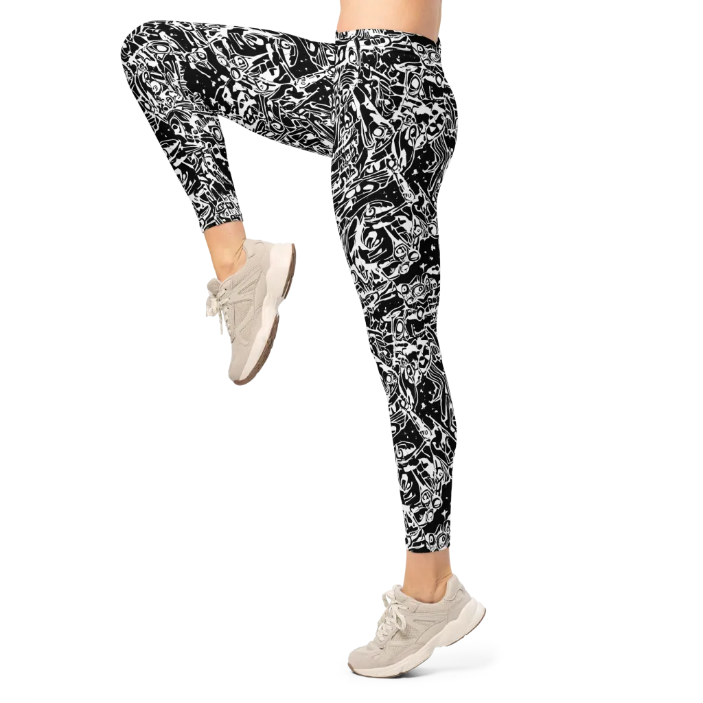 Ink Uprising on Leggings — Left