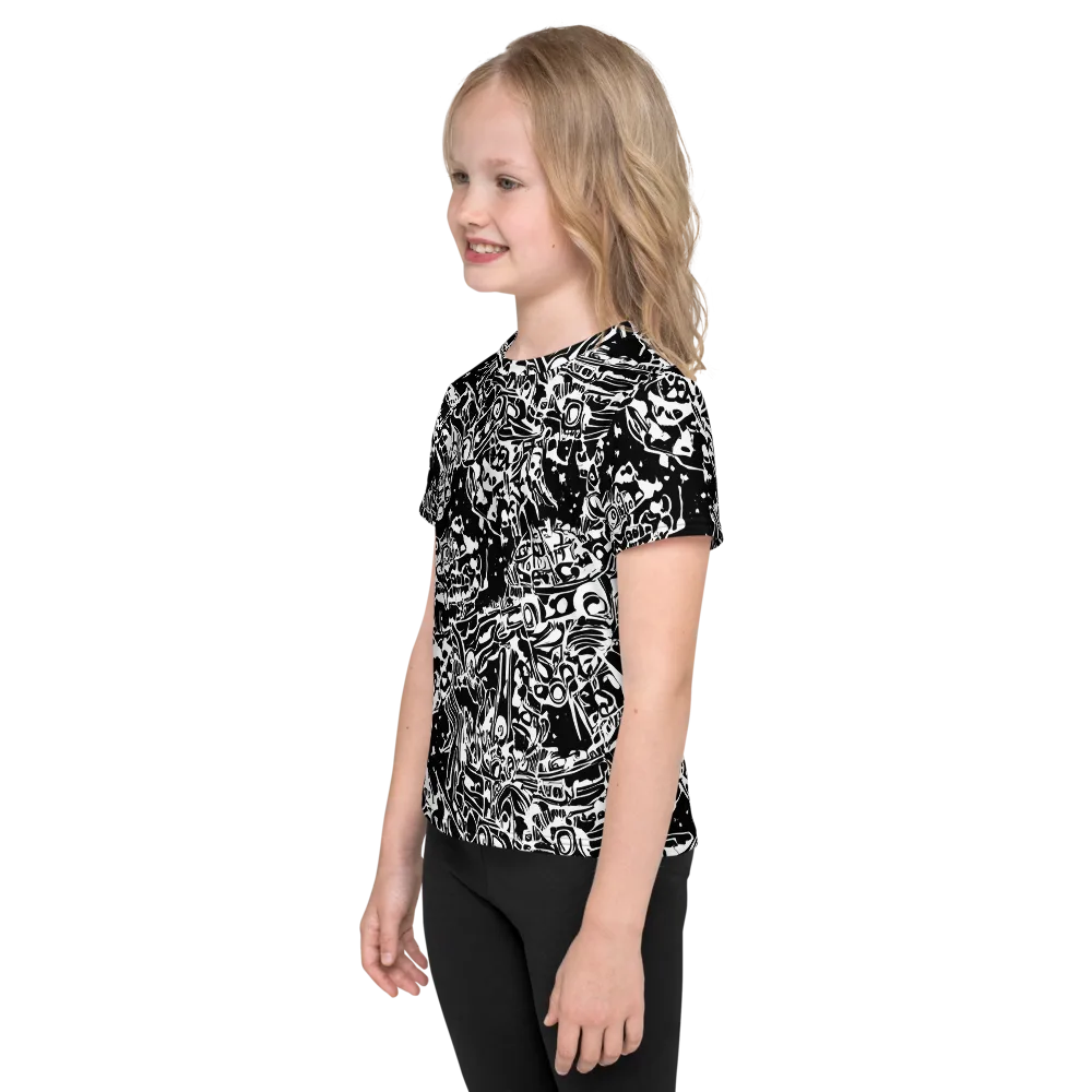 Ink Uprising on Kids Crew Neck T-Shirt — Left