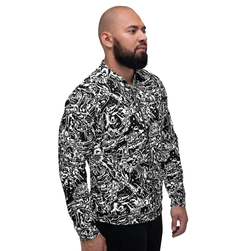 Ink Uprising on Bomber Jacket — Right