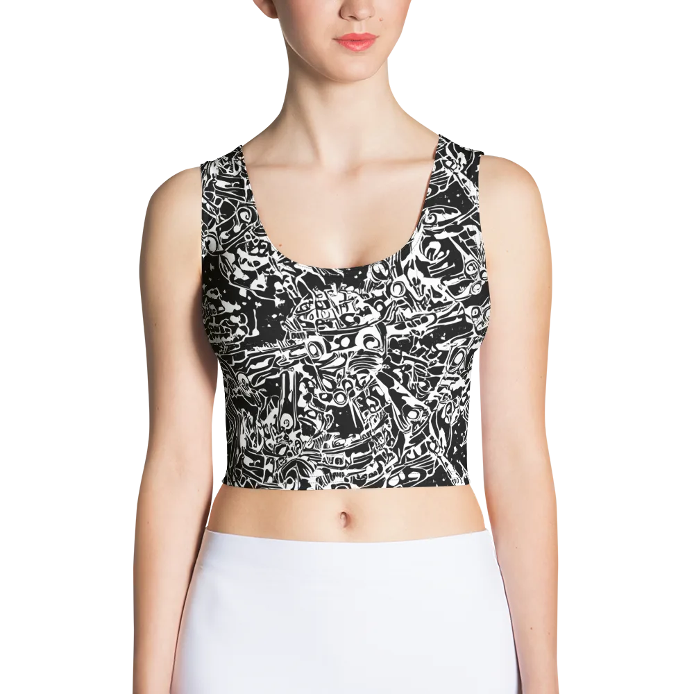 Ink Uprising on Crop Top — Front