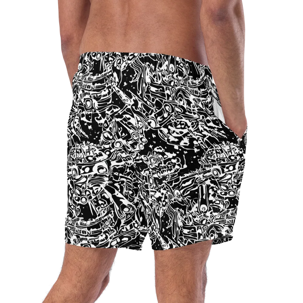 Ink Uprising on Swim Trunks — Right Back