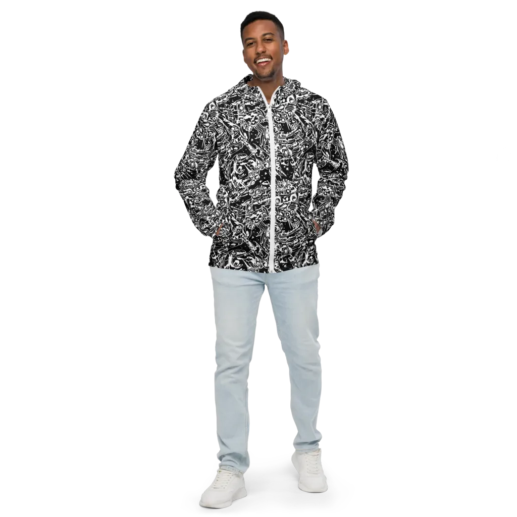 Ink Uprising on Men's Windbreaker — Front