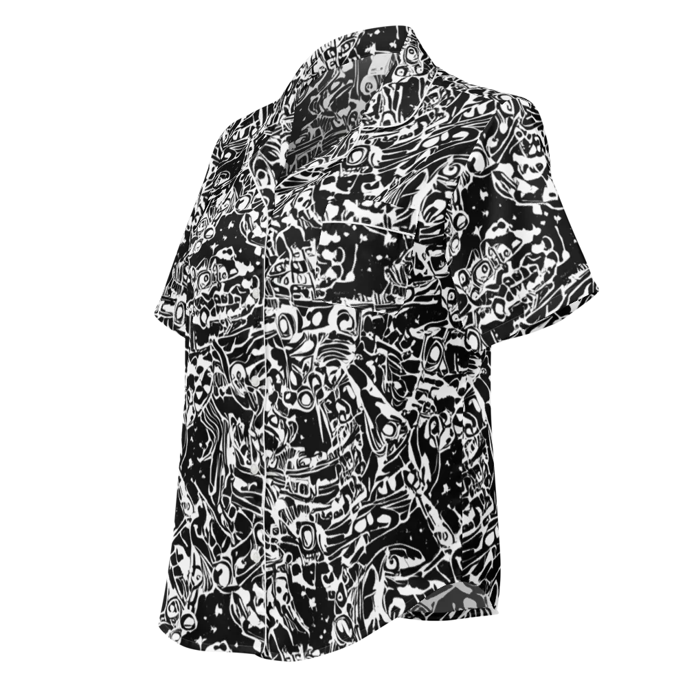 Ink Uprising on Women's Short Sleeve Pajama Top — Left Front
