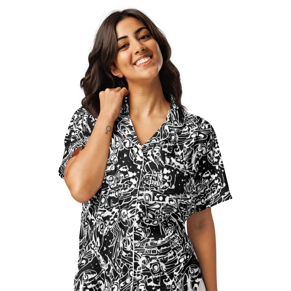 Ink Uprising on Women's Short Sleeve Pajama Top — Front
