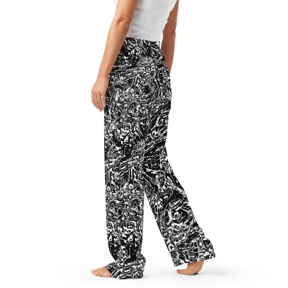 Ink Uprising on Women's Pajama Pants — Left