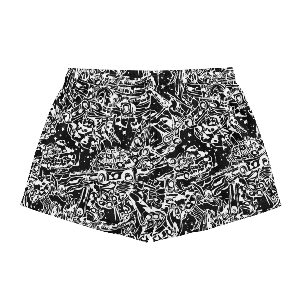 Ink Uprising on Women's Pajama Shorts — Back