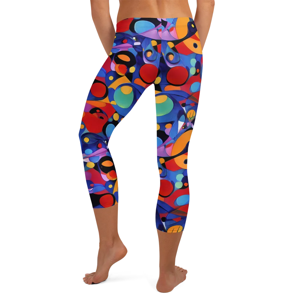 Prismatic Playground on Capri Leggings — Back