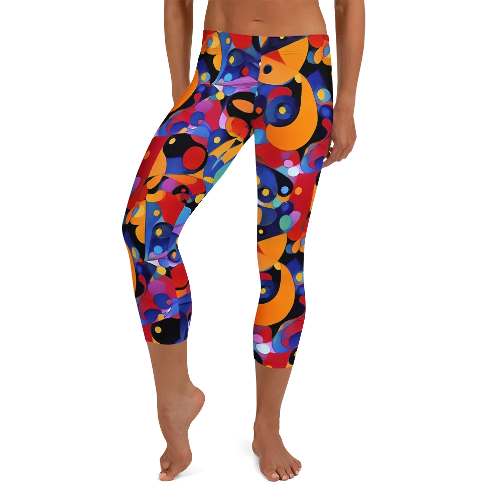 Prismatic Playground on Capri Leggings — Front