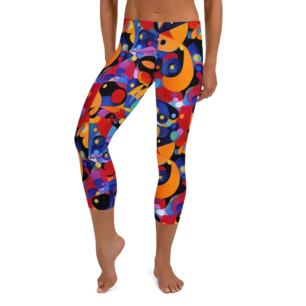 Prismatic Playground on Capri Leggings — Front