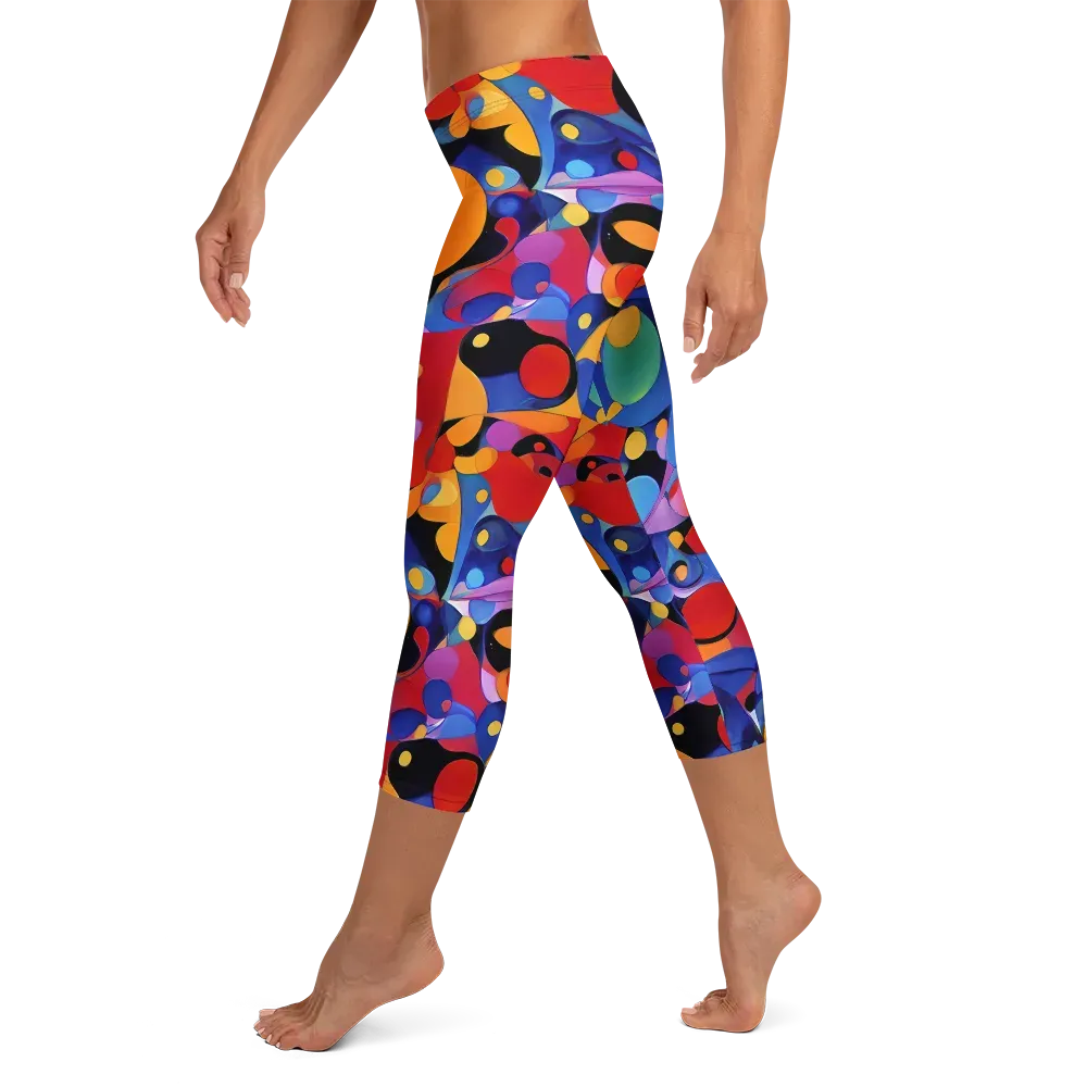 Prismatic Playground on Capri Leggings — Left