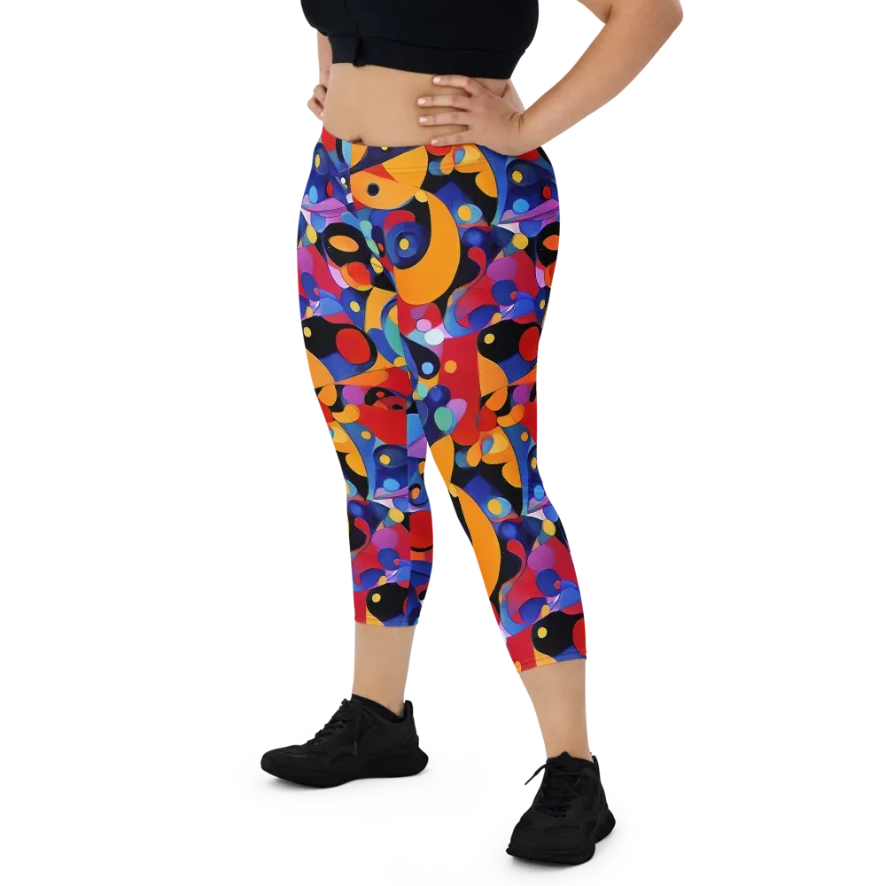 Prismatic Playground on Capri Leggings — Front