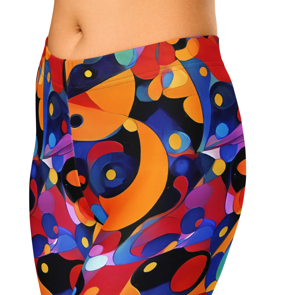 Prismatic Playground on Capri Leggings — Zoomed-in