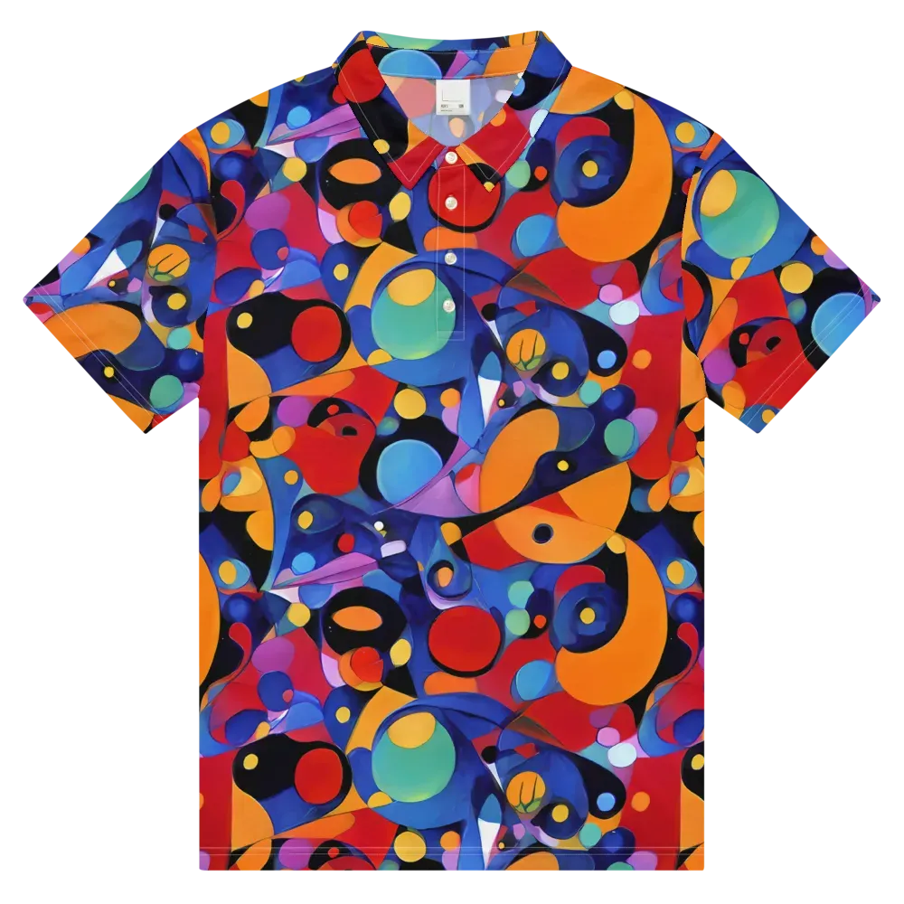 Prismatic Playground on Men's Slim Fit Polo Shirt — Front