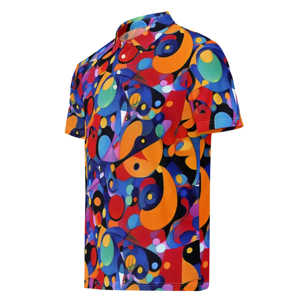 Prismatic Playground on Men's Slim Fit Polo Shirt — Left Front