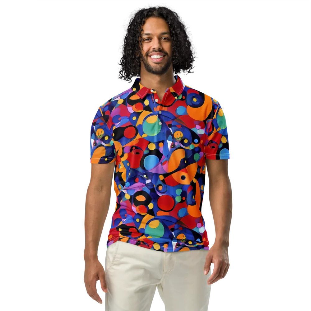 Prismatic Playground on Men's Slim Fit Polo Shirt — Front