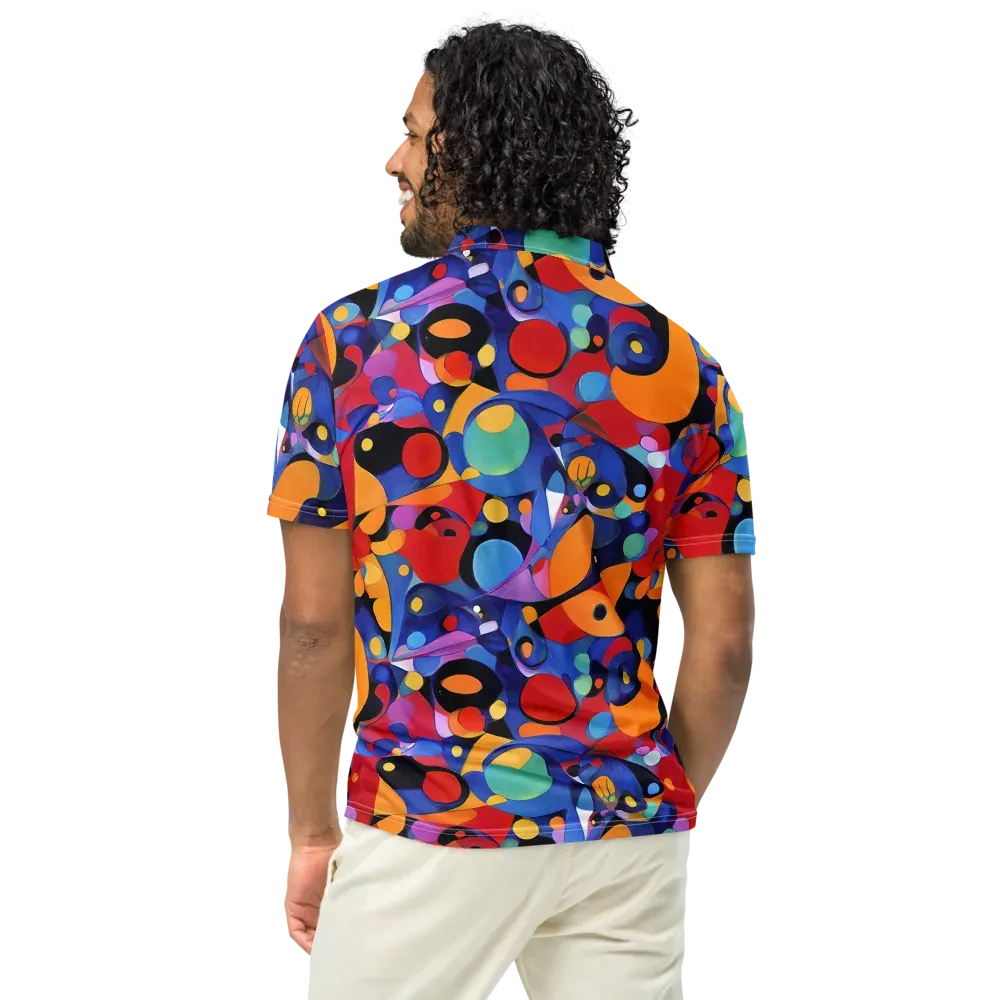 Prismatic Playground on Men's Slim Fit Polo Shirt — Back