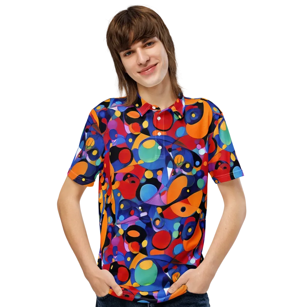 Prismatic Playground on Men's Slim Fit Polo Shirt — Front