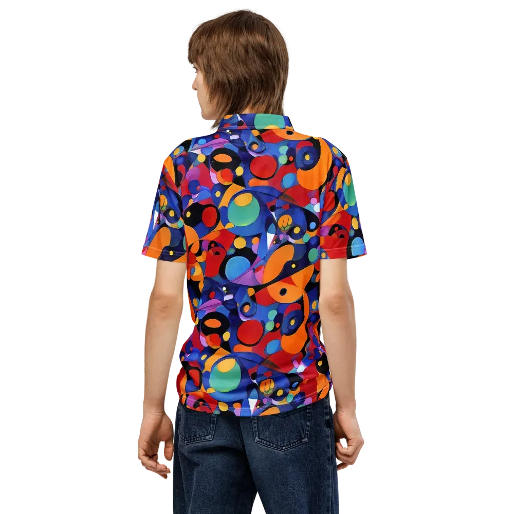 Prismatic Playground on Men's Slim Fit Polo Shirt — Back