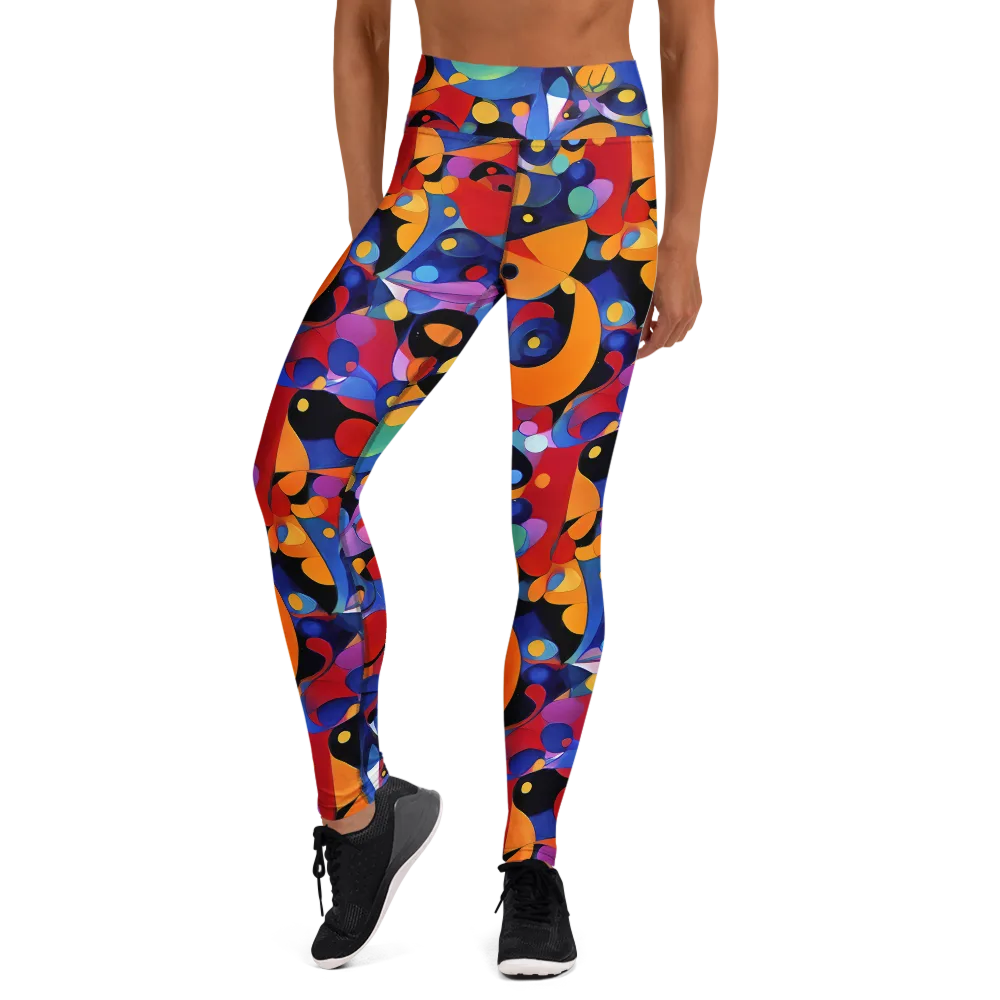 Prismatic Playground on Yoga Leggings — Front