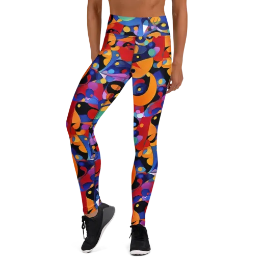 Prismatic Playground on a Yoga Leggings