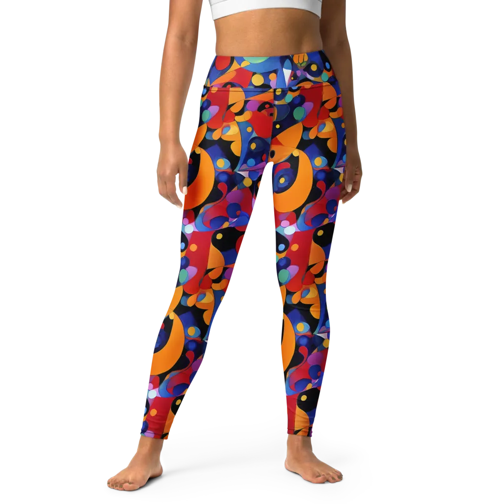 Prismatic Playground on Yoga Leggings — Front