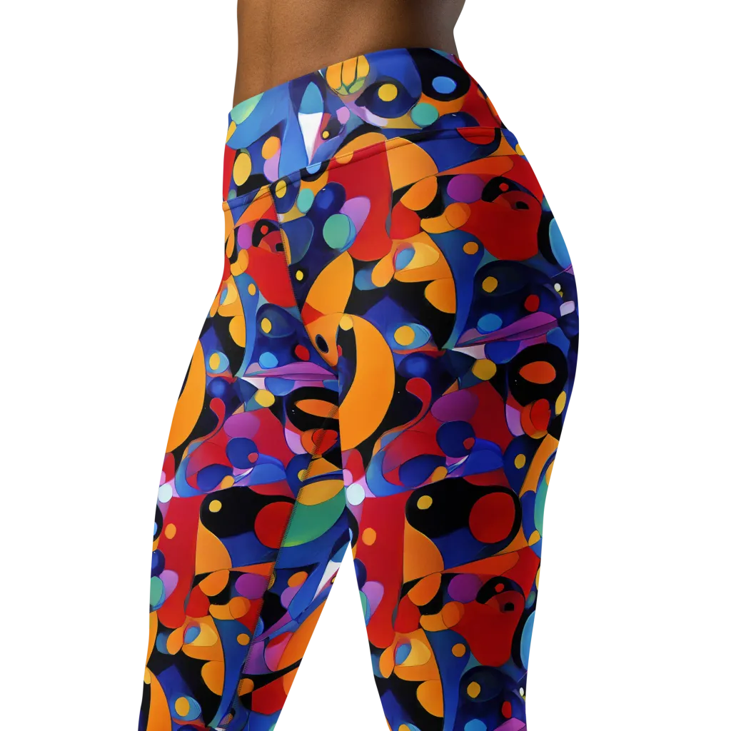 Prismatic Playground on Yoga Leggings — Left Front