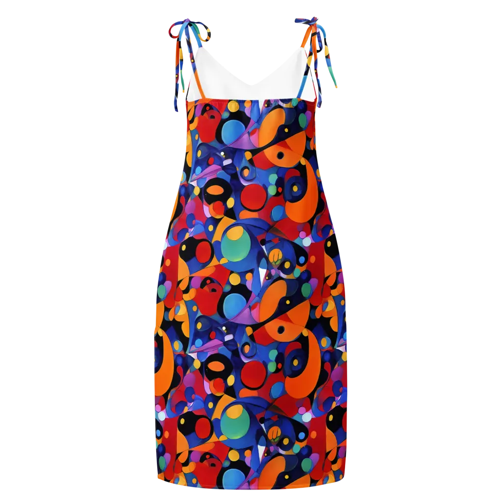 Prismatic Playground on Slip Dress — Back