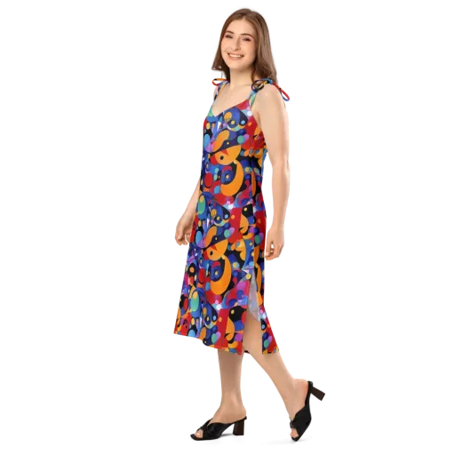 Prismatic Playground on a Slip Dress