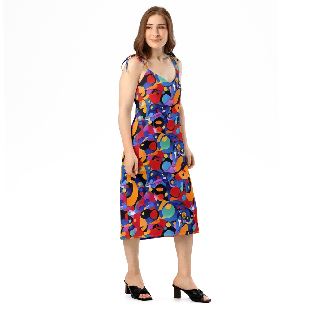 Prismatic Playground on Slip Dress — Right Front