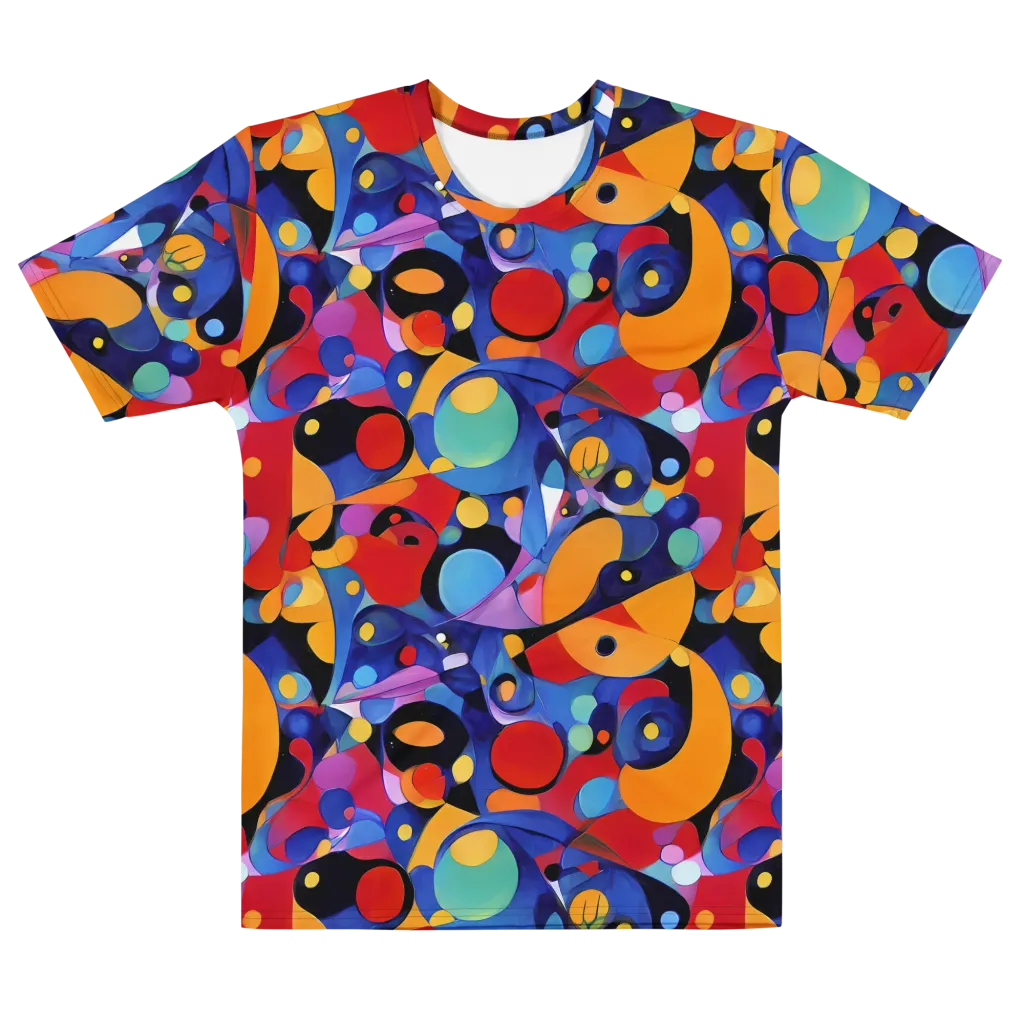 Prismatic Playground on Men's Cotton Crew Neck T-Shirt — Front