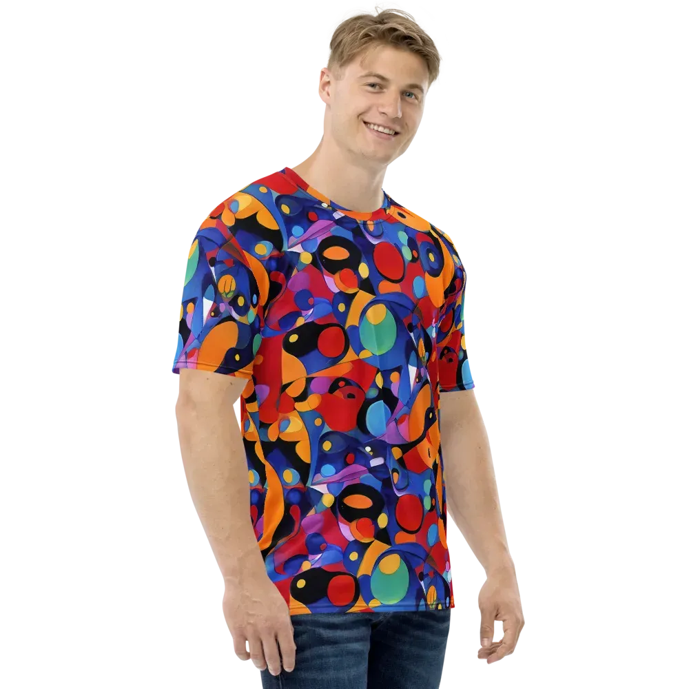 Prismatic Playground on Men's Crew Neck T-Shirt — Right
