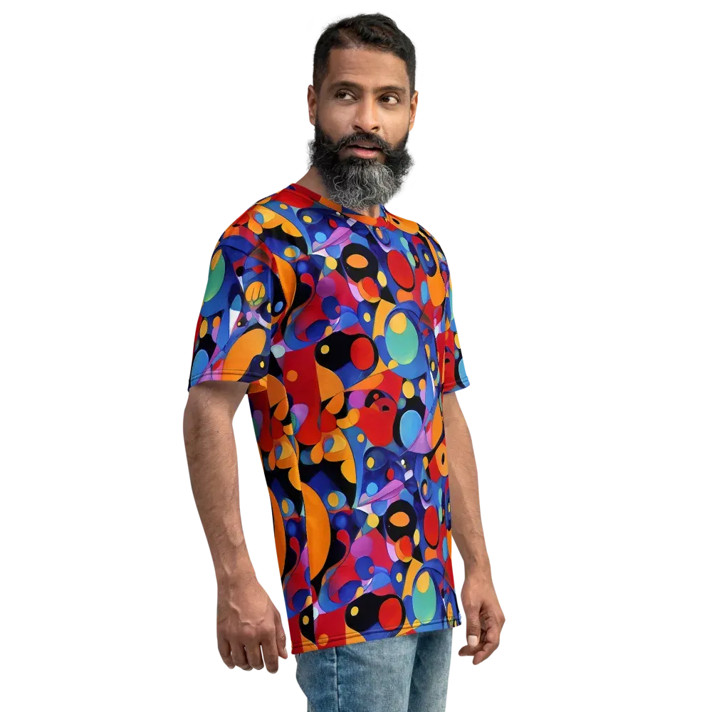 Prismatic Playground on Men's Crew Neck T-Shirt — Right