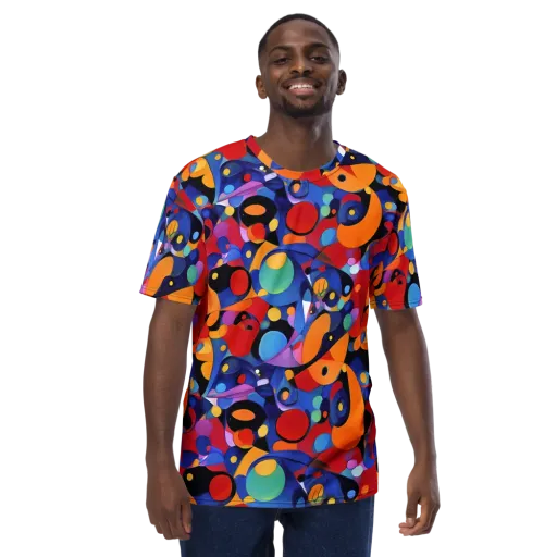 Prismatic Playground on a Men's Crew Neck T-Shirt