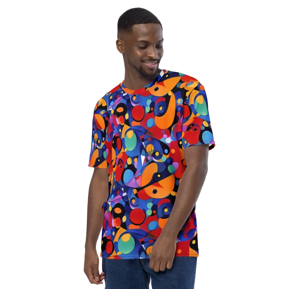 Prismatic Playground on Men's Crew Neck T-Shirt — Left