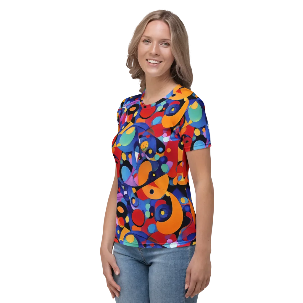 Prismatic Playground on Women's Crew Neck T-Shirt — Left