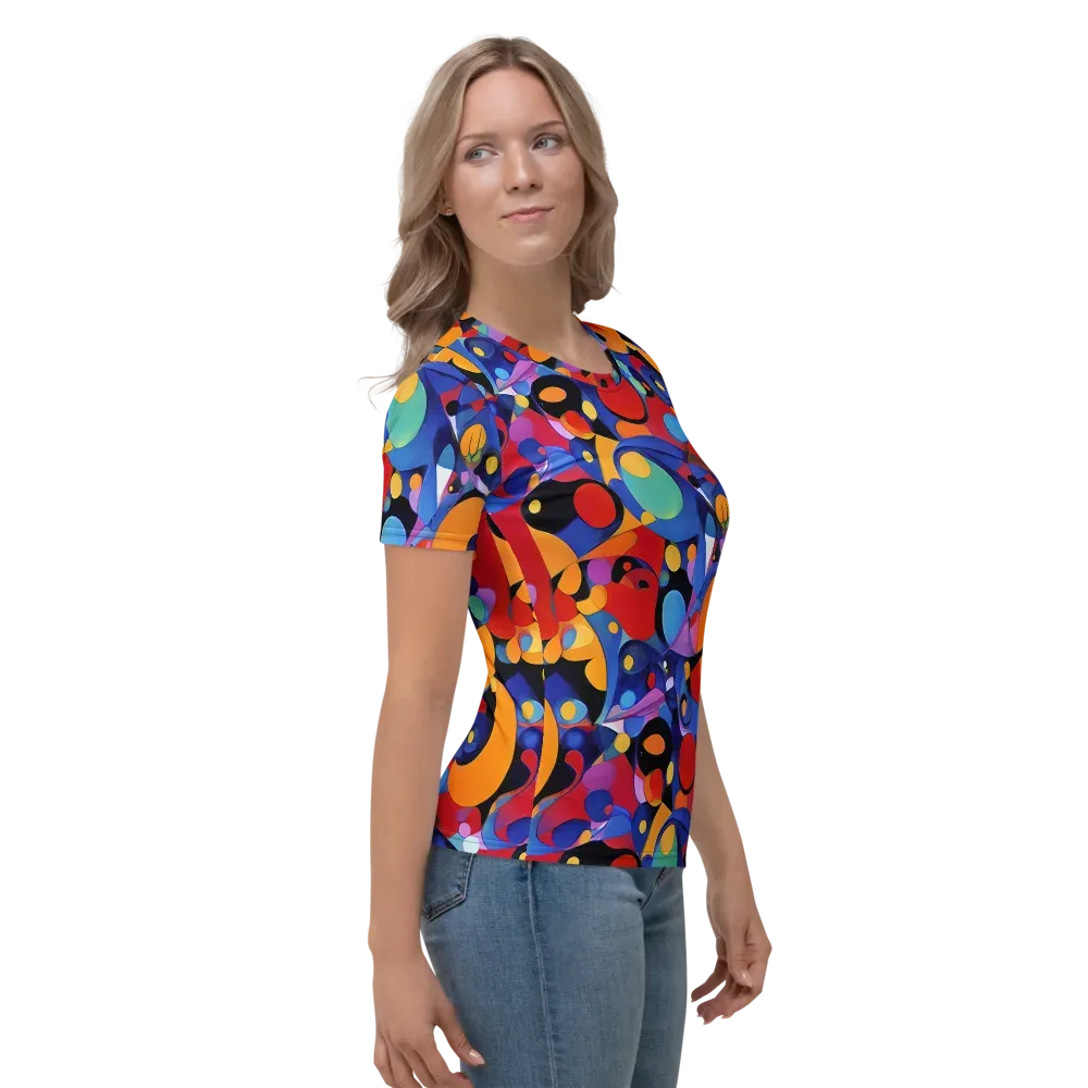 Prismatic Playground on Women's Crew Neck T-Shirt — Right