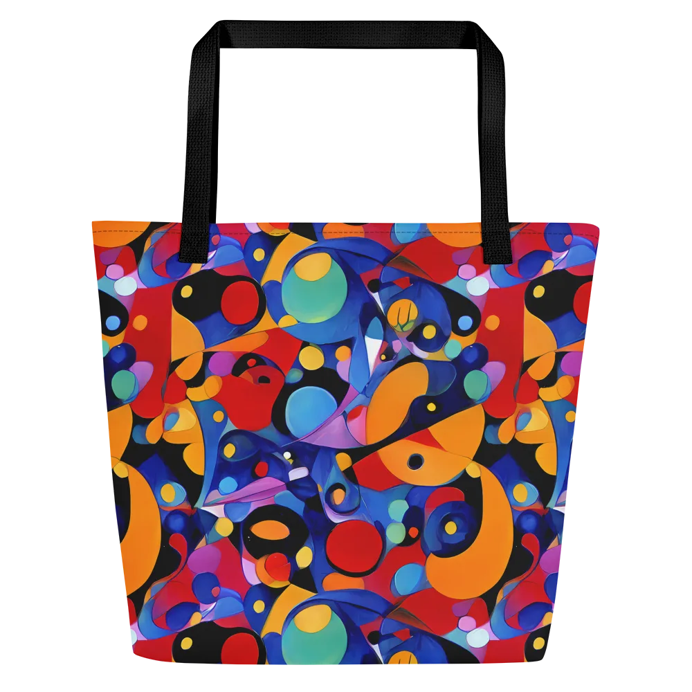 Prismatic Playground on Large Tote Bag W/ Pocket — Front
