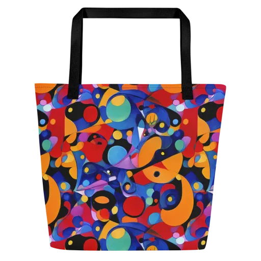 Prismatic Playground on a Large Tote Bag W/ Pocket