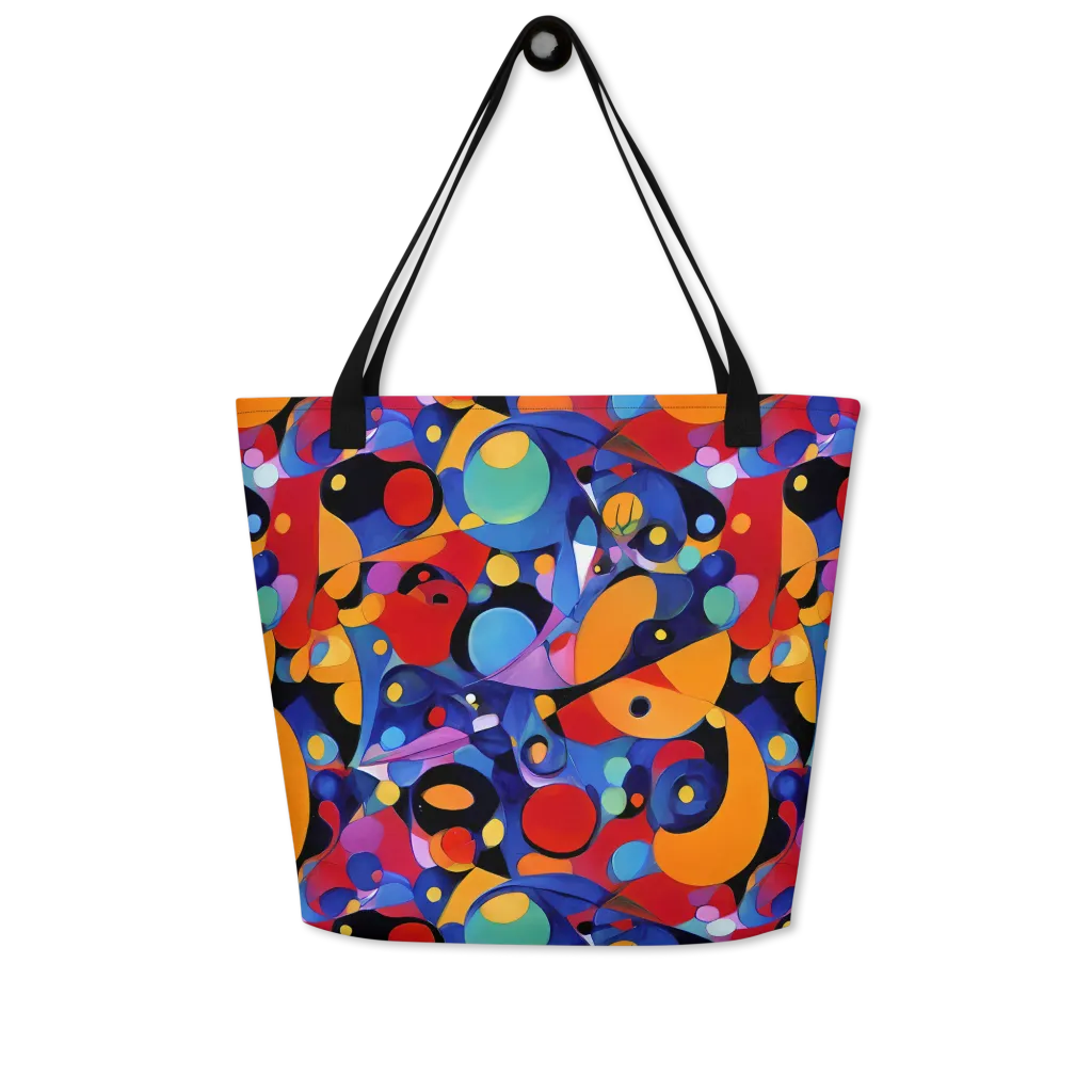Prismatic Playground on Large Tote Bag W/ Pocket — Front