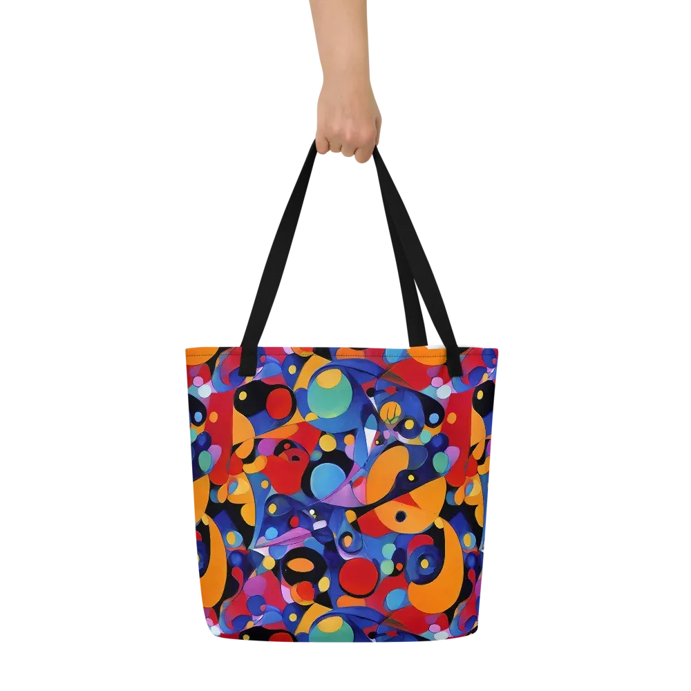 Prismatic Playground on Large Tote Bag W/ Pocket — Front