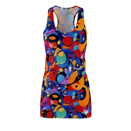Prismatic Playground on a Racerback Dress