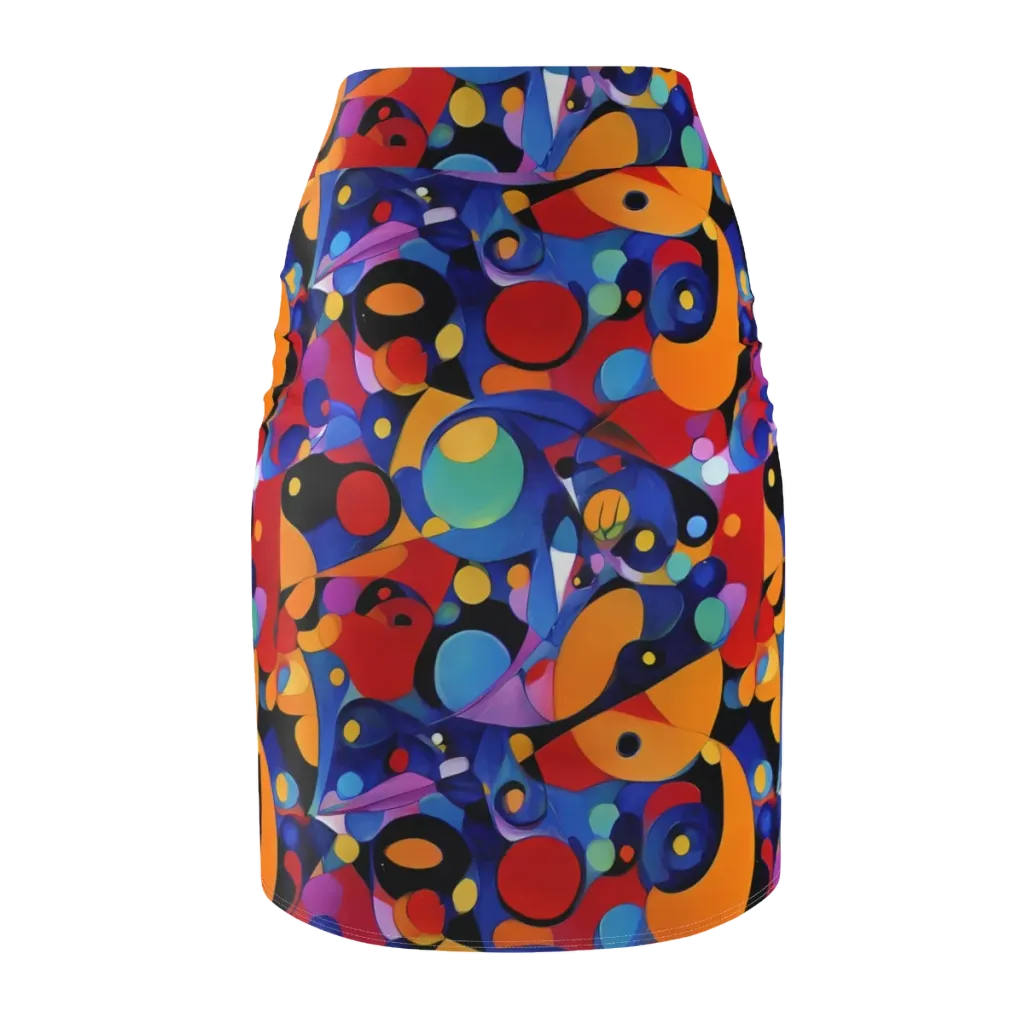 Prismatic Playground on Pencil Skirt — Back
