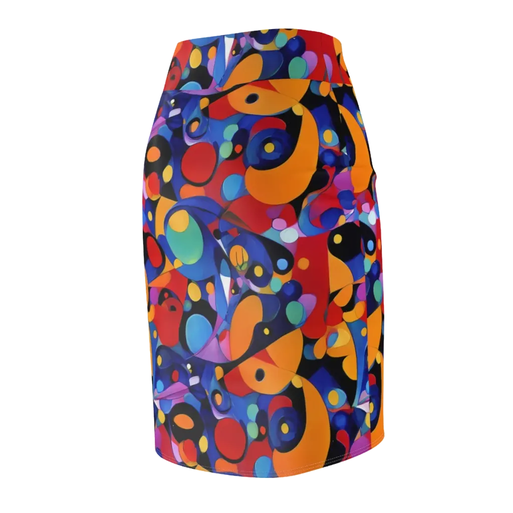 Prismatic Playground on Pencil Skirt — Back Side