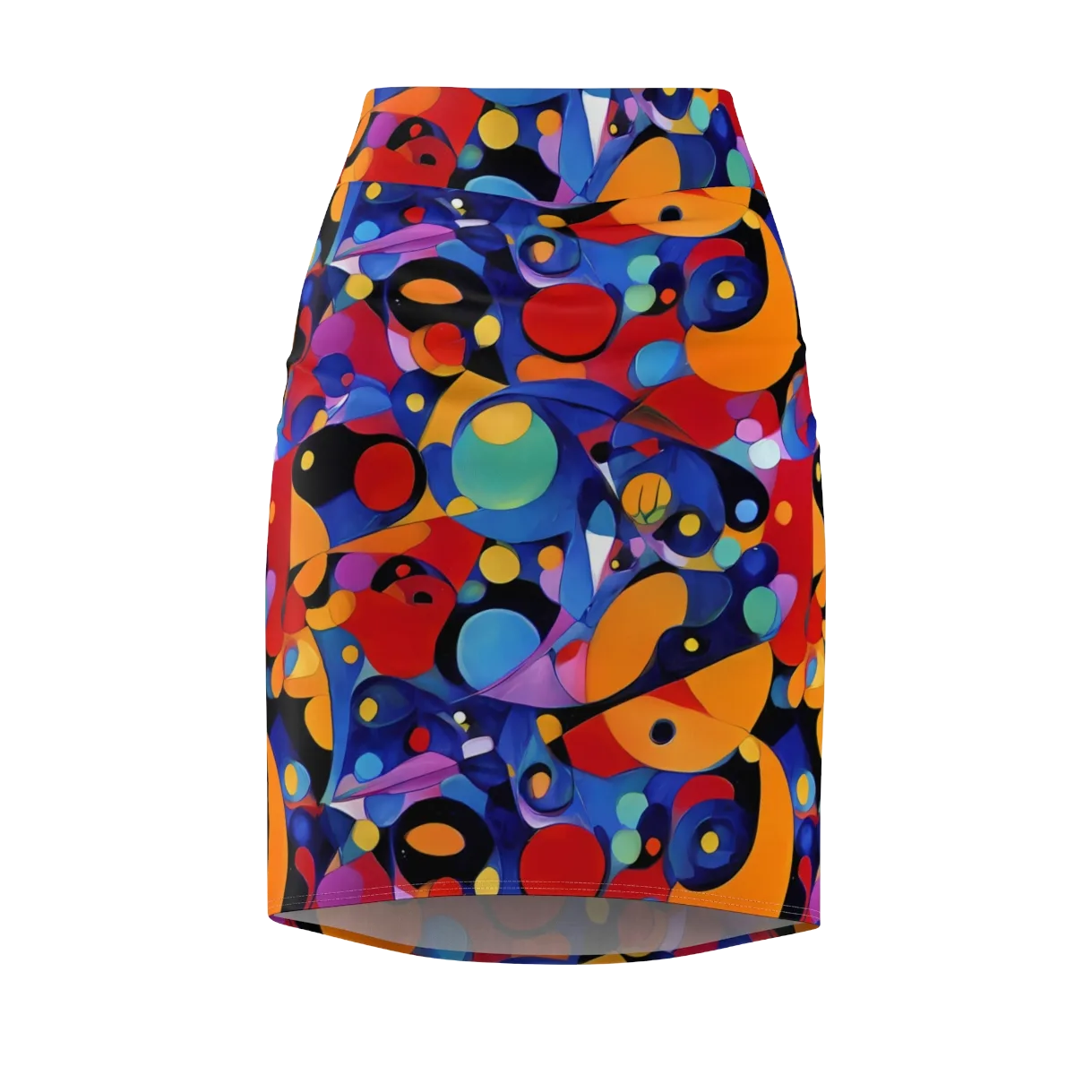 Prismatic Playground on Pencil Skirt — Front